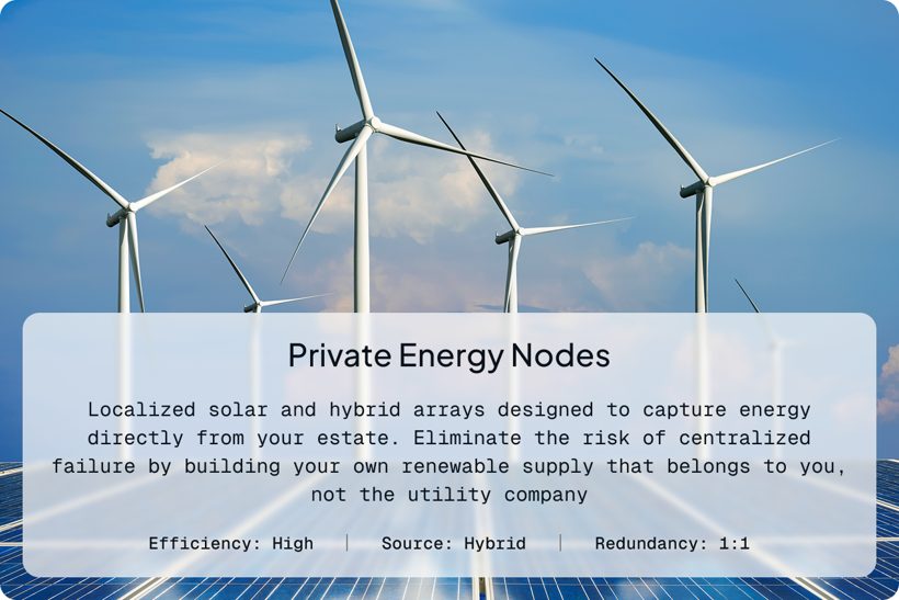 Private Energy Nodes